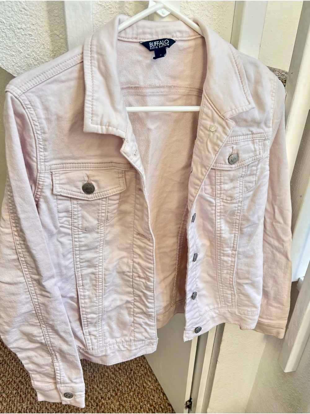 Buffalo David Bitton Pale Pink Denim Jacket